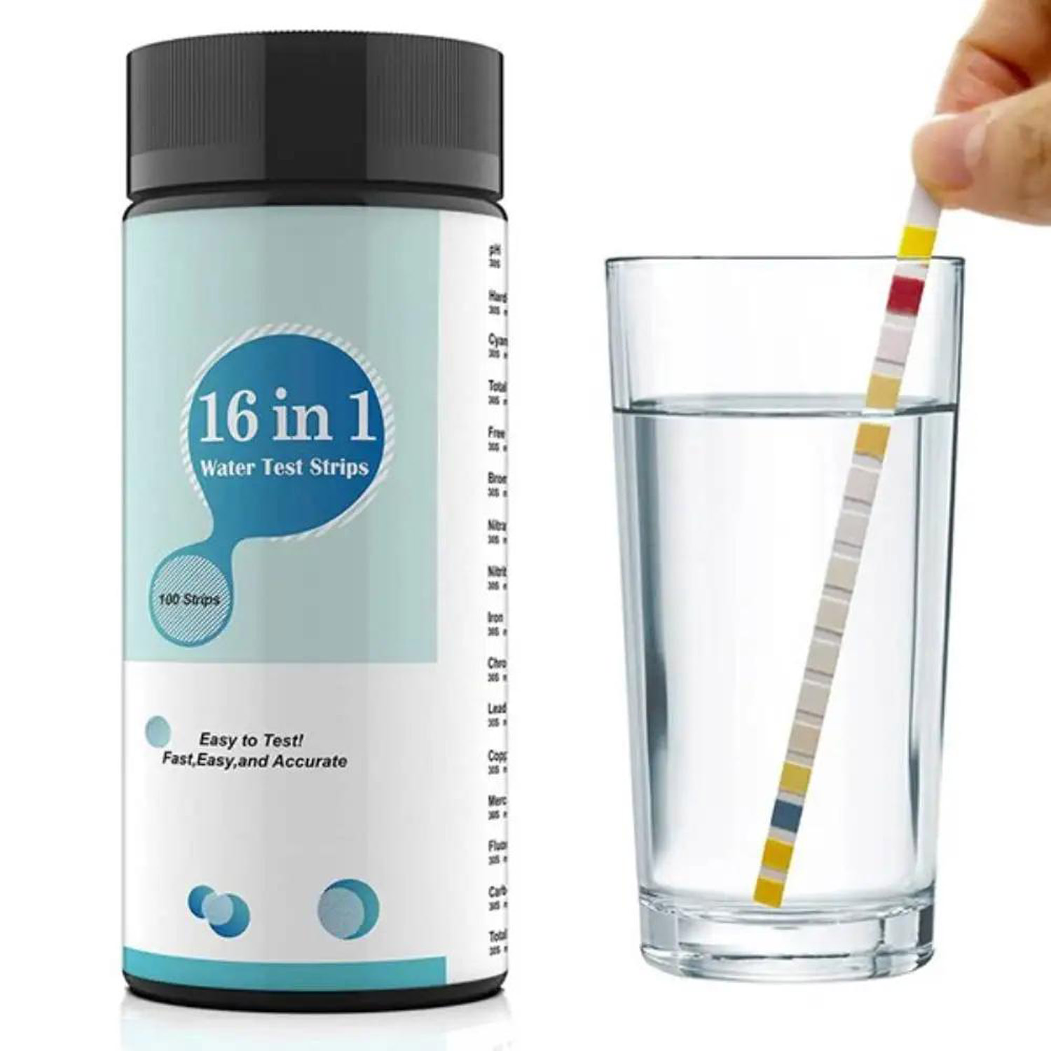 Tiras de prueba de agua 16 en  - Marine Aquarium Water Testing reseña y precio