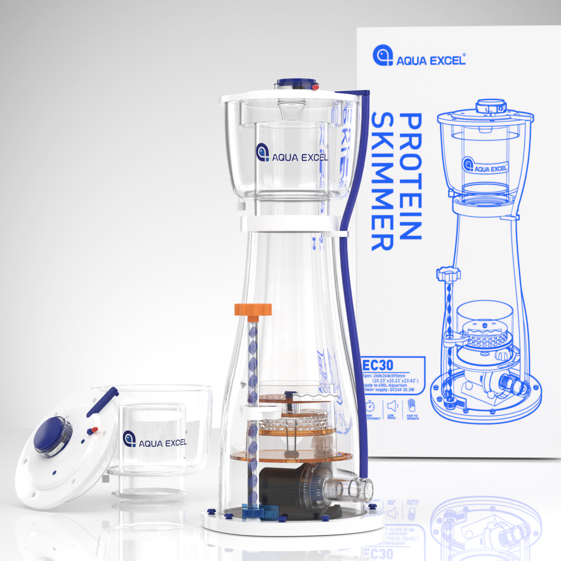 Skimmer de proteínas interno i - Aqua Marine Tank reseña y precio